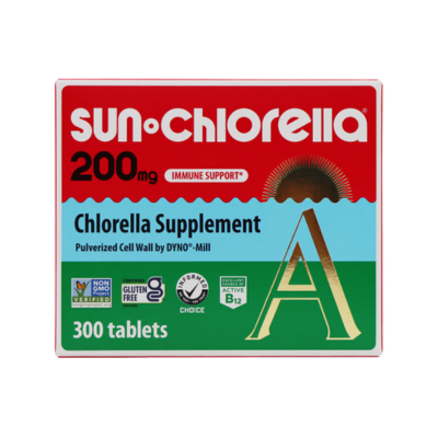 Sun Chlorella 300 Tablets, 200 mg.  Front Box