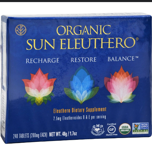 Eleuthero by Sun Chlorella 240 Tablets of Organic Sun