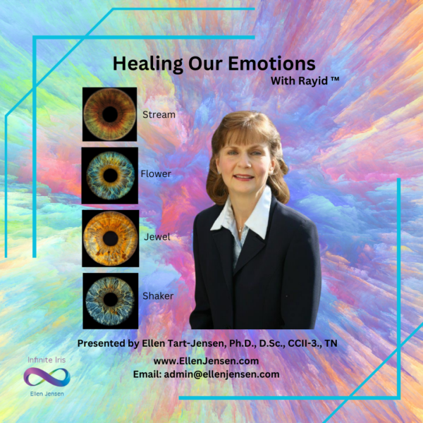 Healing Our Emotions with Rayid - What is Rayid Analysis? Our eyes are indeed the windows to the body and soul. They tell a remarkable story about who we each are. Each iris has a particular pattern, and, like fingerprints, no two eyes are alike. This course is about Rayid Iris Analysis, a valuable psychological, emotional, and spiritual tool for iris interpretation and a guidance system for a deeper awareness of one's personality and emotions.