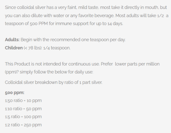 Colloidal Silver 500 PPM 2 oz. - Image 3